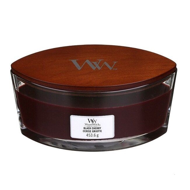 Ароматична свічка з ароматом соковитої черешні Woodwick Ellipse Black Cherry 453 г - фото №1 Ароматична свічка з ароматом соковитої черешні Woodwick Ellipse Black Cherry 453 г - фото №1